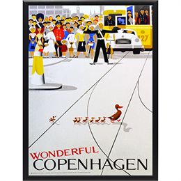 ▷ Køb Wonderful Copenhagen plakat ramme – af Viggo Vagnby – kr.
